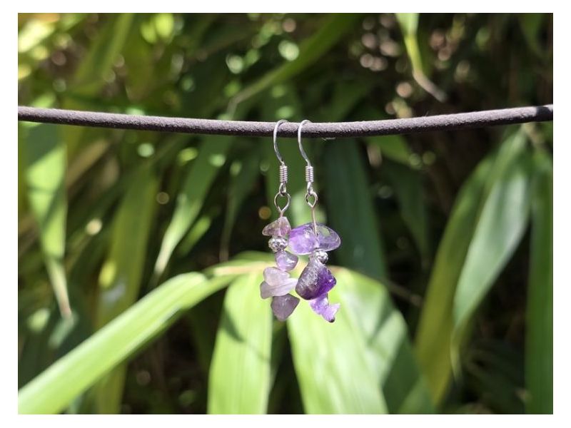 AMETIST-Viseće naušnice (4 cm) Cijena Akcija