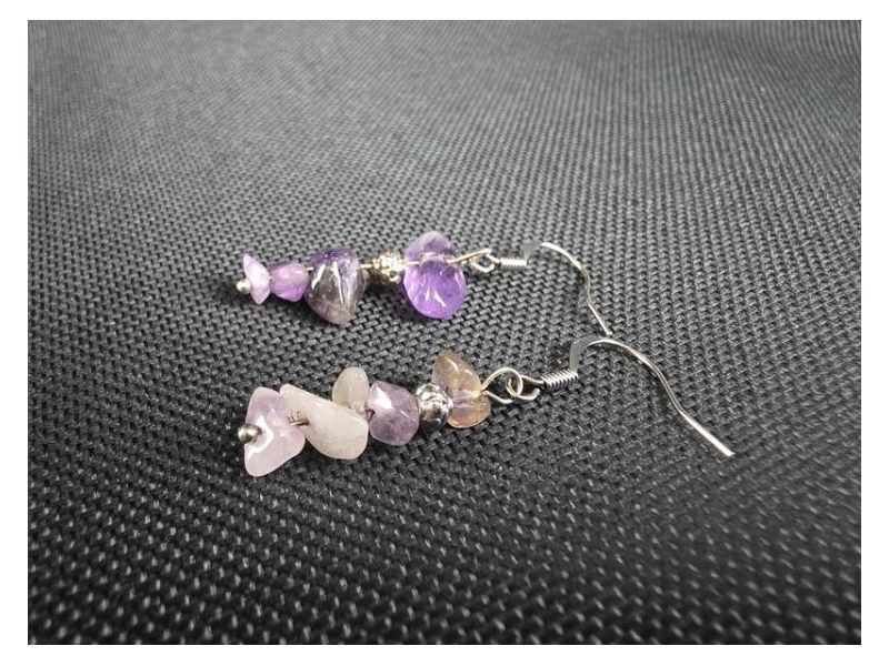AMETIST-Viseće naušnice (4 cm) Cijena Akcija