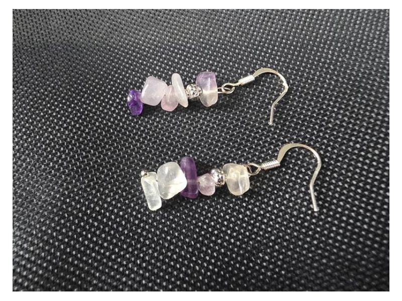 FLUORIT-Viseće naušnice (4 cm) Cijena Akcija