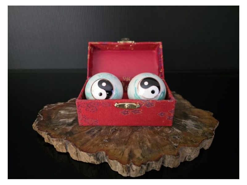 KINESKE KUGLICE-YIN YANG-Bijelo zelene (4 cm) Cijena Akcija