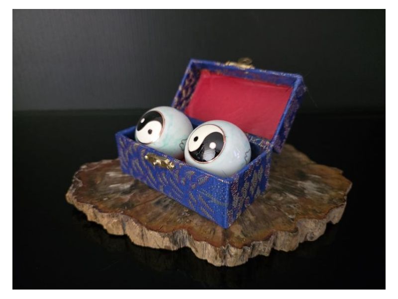 KINESKE KUGLICE-YIN YANG-Bijelo zelene (4 cm) Cijena Akcija