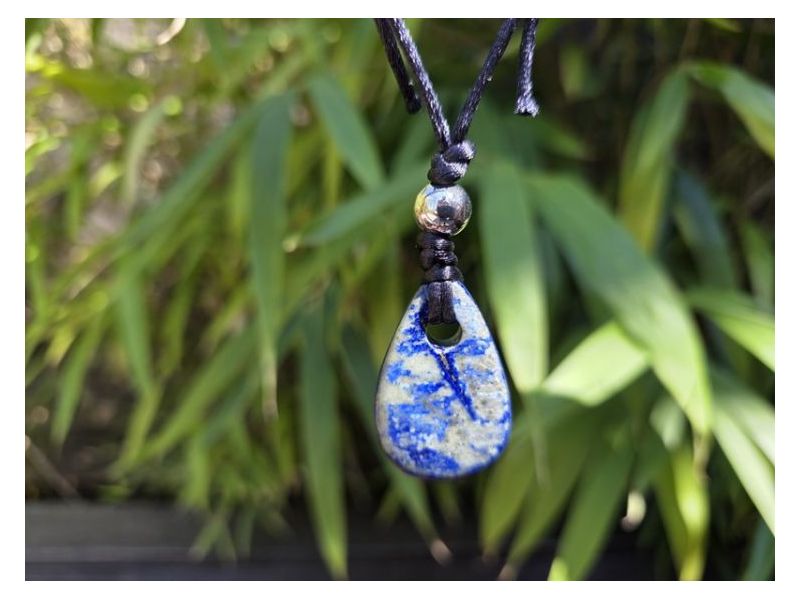 LAPIS LAZULI-Ogrlica s plosnatim privjeskom Cijena Akcija