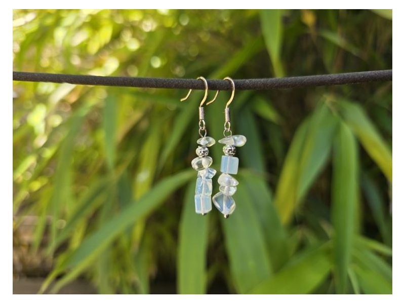 OPAL-STAKLO-Opalit-Viseće naušnice (4 cm) Cijena Akcija