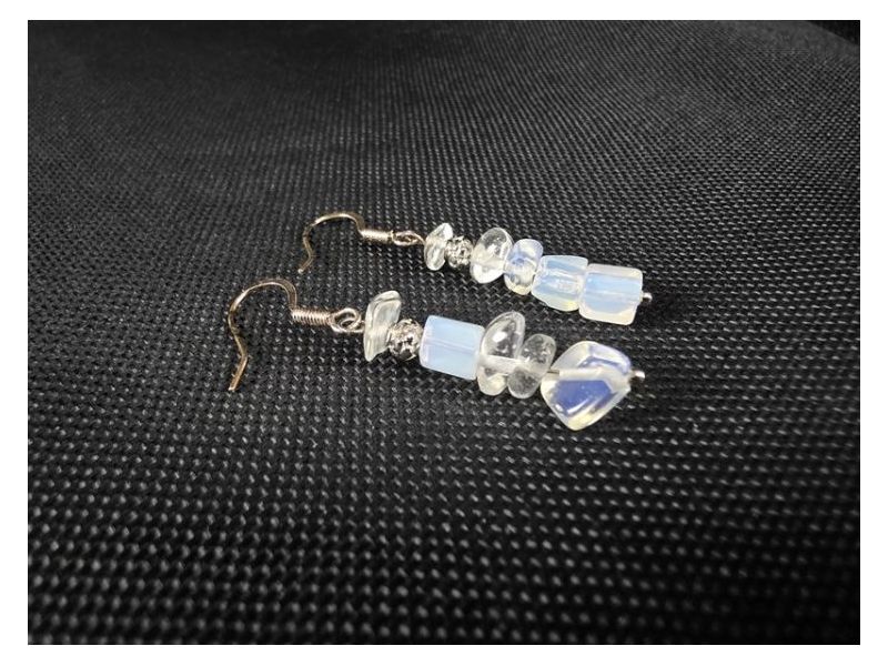 OPAL-STAKLO-Opalit-Viseće naušnice (4 cm) Cijena Akcija