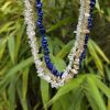 KOMBINIRANA OGRLICA-Gorski kristal, rutil kvarc, lapis lazuli